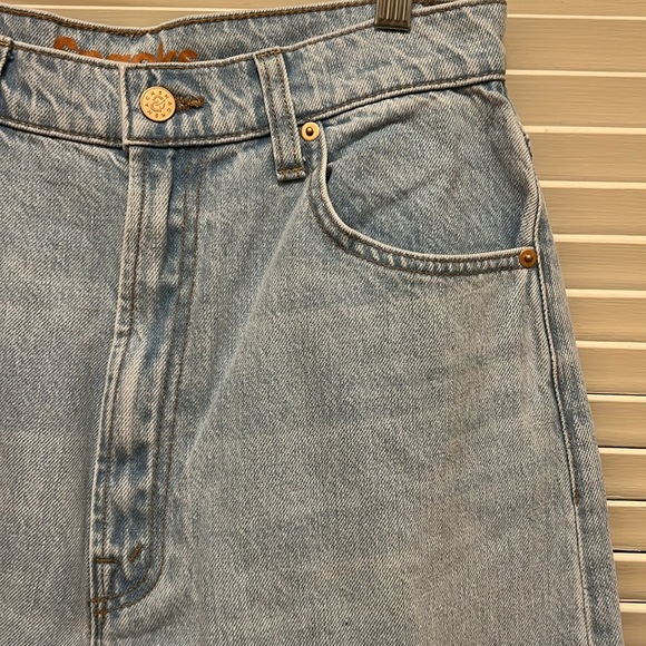 MOTHER SNACKS Denim High Waist Pushpop Cuff Just A Nibble Jeans, Size 27 - Picture 7 of 16